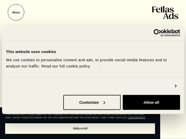 The Fellas Ads website preview