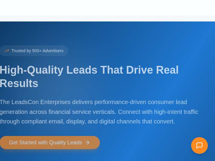 The LeadsCon Enterprises website preview