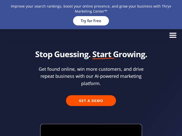 Thyrv website preview