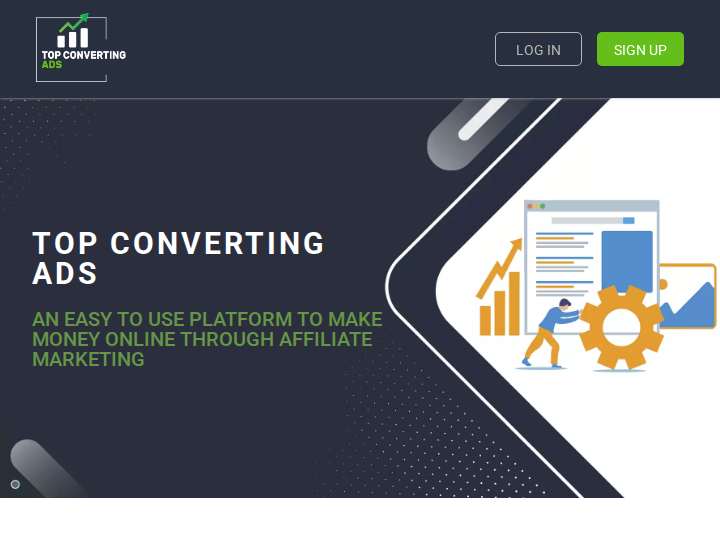TopConvertingAds website preview