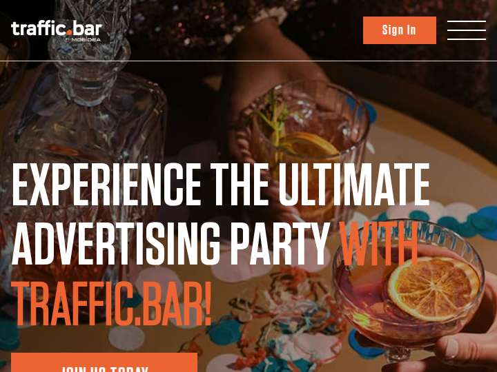 TrafficBar website preview