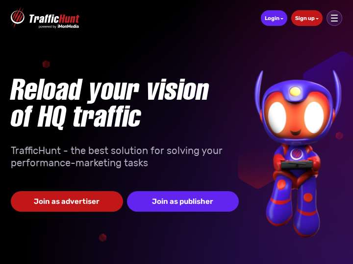 TrafficHunt website preview