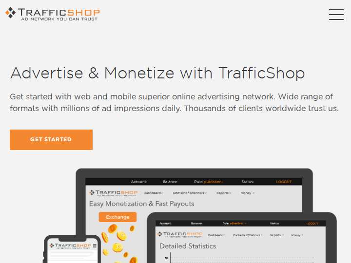 TrafficShop website preview