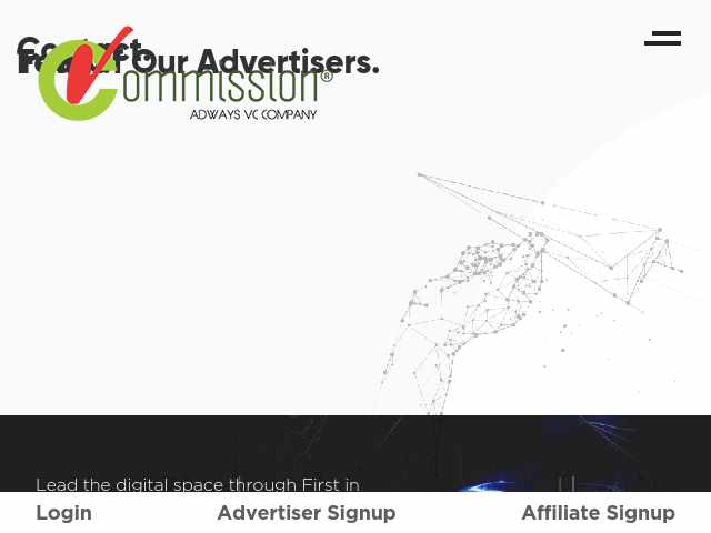 vCommission website preview