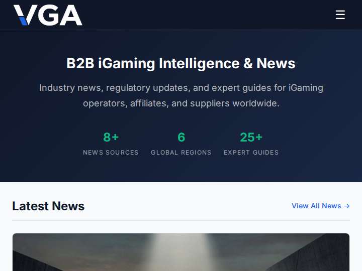 Vista Gaming Affiliates website preview
