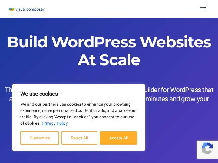 Visual Composer website preview
