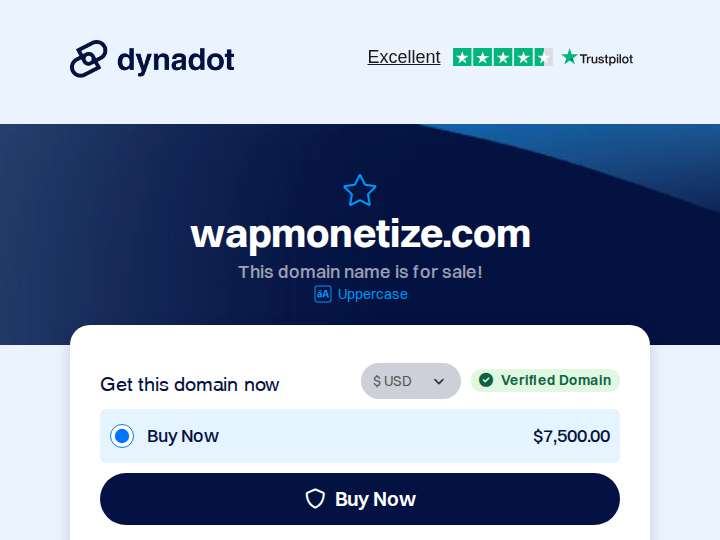 Wap Monetize website preview