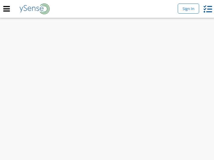 ySense website preview